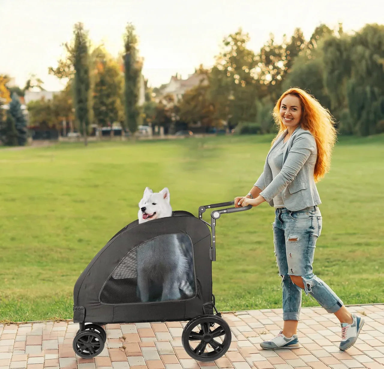 Poussette pour Chien - StrollyPet™ - Noir