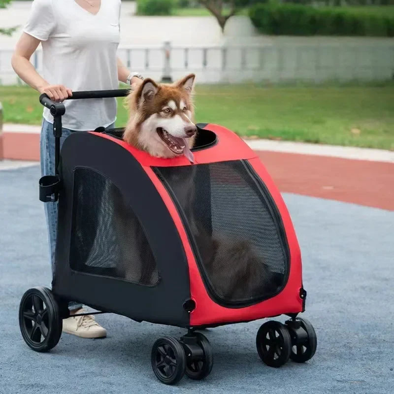 Poussette pour Chien - StrollyPet™ - Rouge